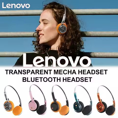 Lenovo Retro Over-Ear Headphone Wireless Bluetooth Headset Hi-Fi Stereo Earphone Headset For Most Mo