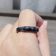 【親翠】天然翡翠 冰烏雞藝術潮黑風 | A17 | 手指鐲17號戒圈