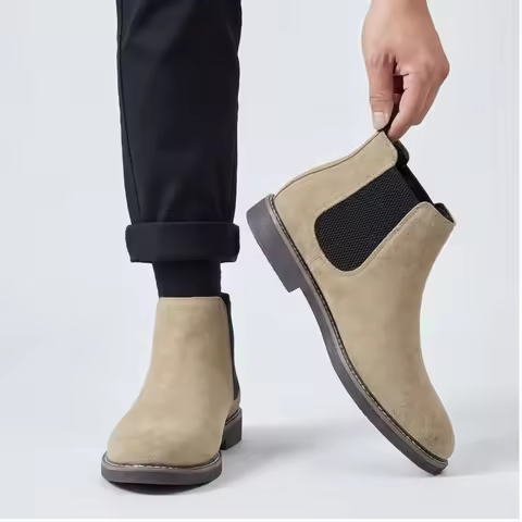 Chelsea Boots Men 2025 Brand Comfortable Fashion Leather Boots