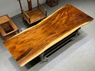 Original Solid wood slab wood table dining table office table standing desk bar island top chengal w
