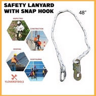 48” Safety Lanyard With Snap Hook Lanyard with Carabiner Safely Tools Construction Rock Climbing