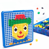 Children Toys Insert Building Blocks Early Education Educational Art Platter Mushroom Nails Puzzle 3
