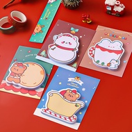 4 Pcs Cartoon Little Bear Christmas Sticky Note Paper Christmas Small Gift Gift Notepad