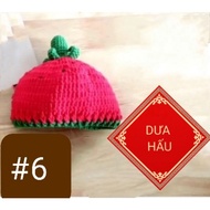 Watermelon beanie, baby beanie, baby beanie, handmade baby beanie