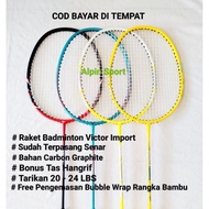 Victor Import Badminton Racket (free Bag And Grip)