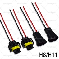 4Pcs H8 H11 Socket Wiring Harness Male Female Plug Base Adapter Connector Car Lights Extension Cable