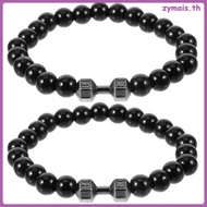 2pcs Beads Gym Bracelets Weight Bracelet Bead Bracelet Alloy Dumbbell Bracelet  zymais