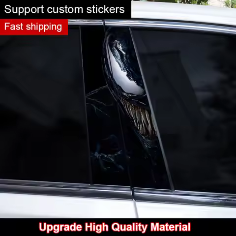 2pcs Monster Car Sticker B-Pillar Waterproof DIY Car Center Pillar Sticker Covering Scratched Car Do