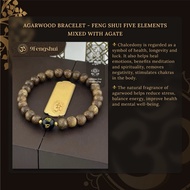 Agarwood Bracelet_Feng Shui Five Elements_8mm Beads_Mixed Chalcedony_9Fengshui