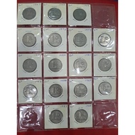 Duit Lama [Vintage Collectible] Malaysia 1st Series 50 Sen Parlimen Complete Set Of 17pcs Coins