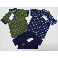 Kemeja Carters Boy Short Sleeves Dot /Plain Army Green n Navy Blue up to 12y