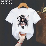 Áo Thun Bé Gái Họa Tiết Cực Xinh Dễ Thương - Chất Liệu Mềm Mại Thiết Kế Thời Trang Phong Cách Búp Bê