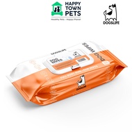 Dogs life Dog Wipes Antibacterial 80pcs | Dog Wet Wipe Grooming Wipes Pet Wipes | Biodegradable | Ba