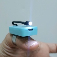 1 compact led finger light, black heartless light, tybe-c charging port for earwax industry