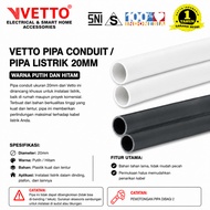 VETTO 20mm Conduit Pipe Length 3m + (Bonus 20mm Conduit Socket)