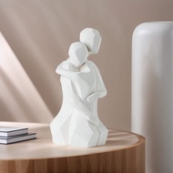 Couple Hugging Statue - Romantic Love Sculpture Ornament Valentines Day/Wedding Anniversary Gift for