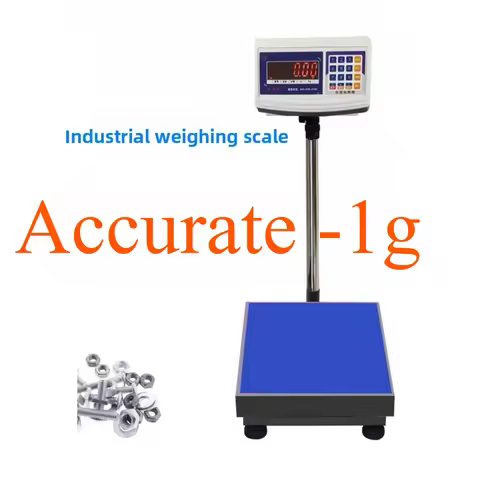 Precision Bench Scale 100kg 1g Accuracy Industrial Weighing Scale Electronic Floor Scale English Pan