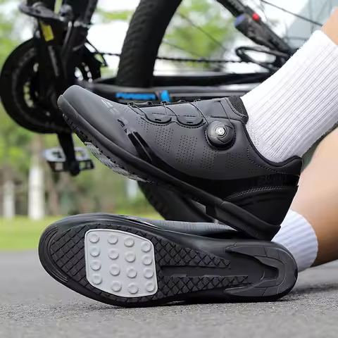 Men's Women's Mountain Flat Bicycle Sneakers Road Cycling Shoes Flat Rubber Bottom Cyclocross Cyclin