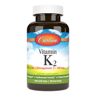 Carlson - Vitamin K2 MK-7 (Menaquinone), 180 mcg, Bone Support, Calcium Bioavailability, K2 Vitamin,