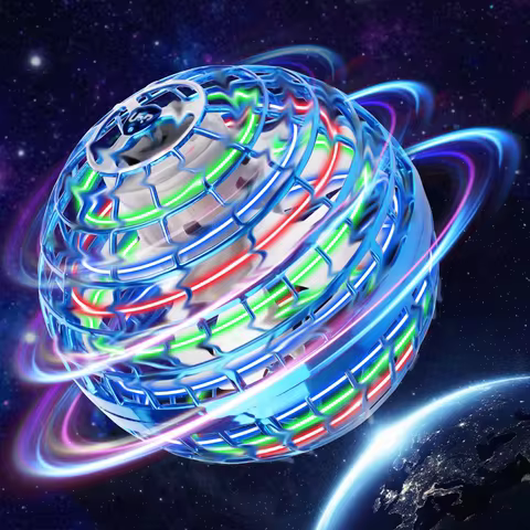 AI Flying Ball Hand-Controlled Color LED Cosmic Ball 360° Rotating Hover Ball Suitable For Indoor An