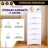 (FOREVER PREMIUM) 6 Tier Drawer Cabinet Stationary | Space Saving Storage Cabinet Without Wheels