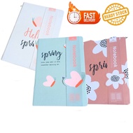 Fancy A5 Jurnal Spring Notebooks Hard Cover | Buku Nota Tulis Exquisite Aesthethic Comel Cantik Teba