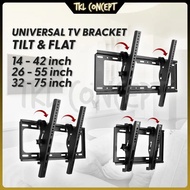 Penyangga TV TKL Boleh Laras TILT 14 -42 26 -55 32 -75 Inci Penyangga Dinding Universal untuk TV Pen