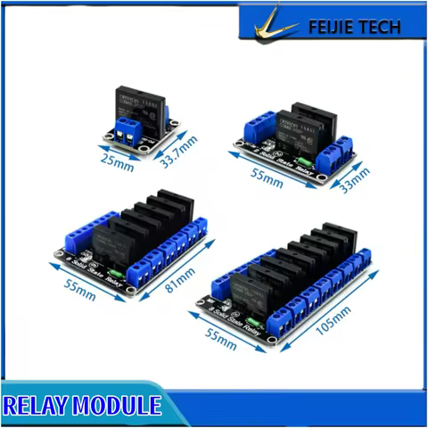 250V2A 1/2/4/8 5V Low level Solid State Relay Module with Fused Solid State Relay 250V2A