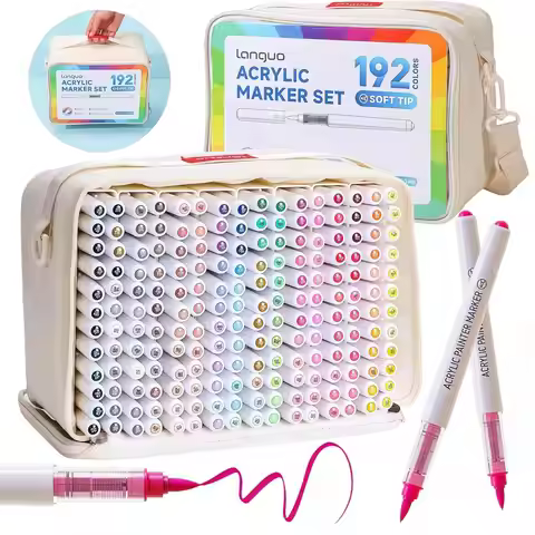 Languo96/192 Color Direct Liquid Acrylic Marker Set, Including Replacement Nibs, Student DIY Graffit
