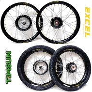 LC135 Set Takasago Excel Japan 160X17 Black, SYS Hub Black, RCB Lidi/Spoke Chrome Nut Gold with Tyre