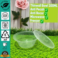 THINWALL MICROWAVE BULAT 200ML / MANGKOK PLASTIK MICROWAVE 200ML