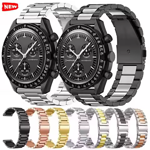 Stainless Steel Strap For Omega x Swatch joint MoonSwatch Band 20mm Metal Wrist Bracelet Correa For 