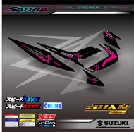 STRIPING STIKER MOTOR VARIASI SATRIA FU BARONG 2008 2009 2010 2011 2012 STICKER F150 KARBU TERBARU