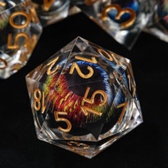 Dragon Eye DND Dice Resin Liquid Core Polyhedral RPG D&d Dice Set with Gift Box, D&D Dice for Role P