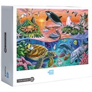 Ready Stock Ocean Underwater World Marine Life Dolphin Sea Jigsaw Puzzles 1000 Pcs Jigsaw Puzzle Adult Puzzle Creative Gift