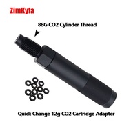 Quick Change 12g CO2 Cartridge Adapter Adaptor with 88g Capsule Threads for PCP Umarex Air Rifle SIG SAUER MPX / MCX