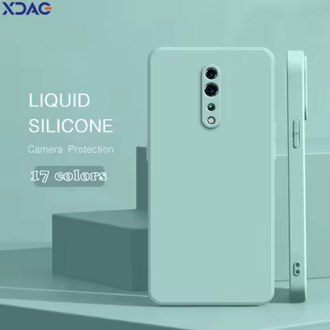 Original Liquid Silicone Back Cover for OPPO Reno Z RenoZ 10X Zoom Ace 2 5G Luxury Shockproof Soft H