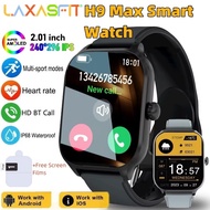 H9 Max Smart Watch  Men Women HD AMOLED Display Heart Rate Bluetooth Call Waterproof Sport Smart Wat
