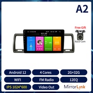 Acodo 2din 10inch Android12 WIFI 4G Car Radio Player For Toyota Hiace 2005-2018 8G RAM 128G ROM 8Cor