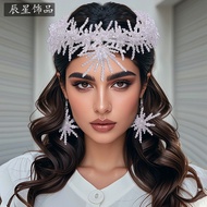 ✨Chenxing CX488 Super Fairy Classy Bride Wedding Crown Headdress Crystal Crown Head Crown Hair Acces