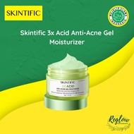 SKINTIFIC - 3X Acid Anti-Acne Gel Moisturizer 30g | Moisturizes and Removes Acne Scars, Pimples, Pek
