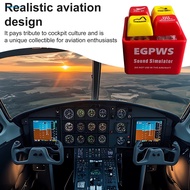 Cockpit Safety Button Keychain Aviation Keychain Realistic Aircraft Keychain with Egpws Warning Soun