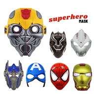 Superhero Mask LED Battery Operated /Topeng (Spiderman/Iron Man/Transformer/Ultraman/Black Panther)