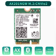 Thẻ Wifi Intel Wi-Fi 6 3000Mbps AX201 AX201NGW Băng Tần Kép 2.4Ghz/5Ghz 2.4Gbps 2400Mbps + 574Mbps M