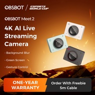 OBSBOT Meet 2 4K AI Webcam Auto Focus 60fps HDR PC Camera Dual Mic for Live Stream & Gaming