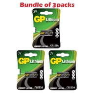 GP Lithium CR123A FREE POST CR123 3V (CR 123 CR123 CR123A 3V 5018LC CR17345 EL123) Battery - 3 packs