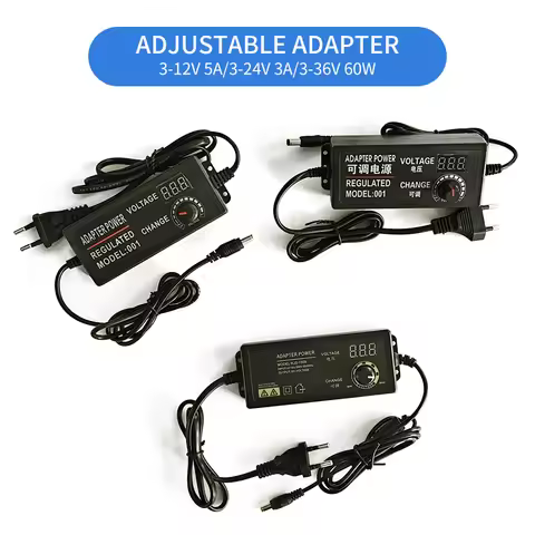 Adjustable Power Supply Adapter 3V-36V-2A 3V-24V-3A 3V-12V-5A Various Voltage Regulator 12V 24V 36V 