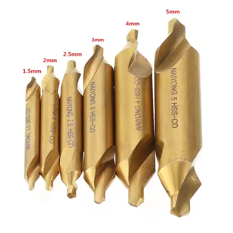 HSS M35 Cobalt Center Drill Bit 1.5/2/2.5/3/4/5/6mm Standard 60 Degree Angle Countersink Drill Bit W