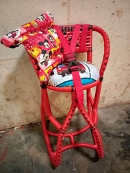 BONCENGAN ROTAN MOTOR MATIC FREE SABUK PENGAMAN DAN BANTAL STANG / kursi rotan motor matic / dudukan