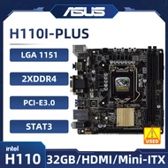 LGA 1151 Motherboard ASUS H110I-PLUS 2xDDR4 32GB Intel H110 PCI-E 3.0 PCI-E 3.0 4×SATA III USB3.0 su